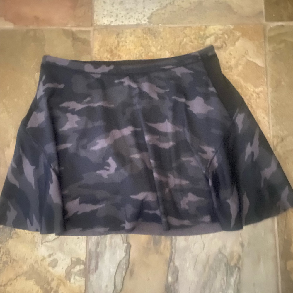 Athleta Camo Mini Skirt - Black and Gray